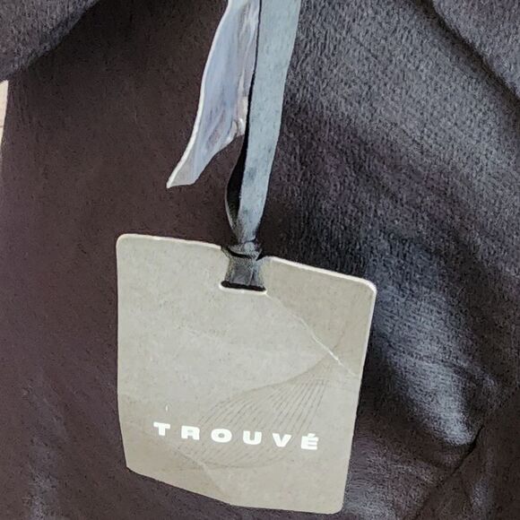 Trouve Open Back Long Sleeve Black Blouse Size XXL NWT - Picture 6 of 6